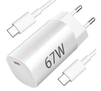 67W per Turbo Caricabatterie Rapido USB C per Xiaomi 15 14T 13T 13 Pad 7 Pro,Type C Caricabatterie rapido Adattatore Charge-Turbo con 6A Cavo USB C 1M per Xiaomi Redmi Note 14 13 12 11 Pro 14s POCO X6