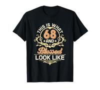 68 Anni Compleanno 68 And Blessed Looks Like Vintage 68 Anni Maglietta