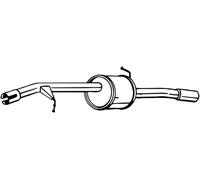 Bosal Marmitta 135-109 - Silenziatore posteriore per Citron DS3/C3 II 1.4 HDi 50 CV