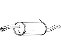 68 CV SILENZIATORE POSTERIORE PER FORD Fusion JU 1.4 TdCi KW 50 CV 68