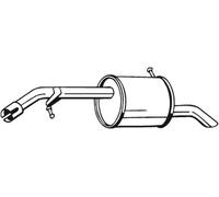 Silenziatore posteriore BOSAL 190-039