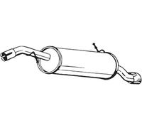 68 CV SILENZIATORE POSTERIORE PER PEUGEOT 208 CAS/Cod Sp CR 1.4 HDi 68 KW 50 CV