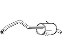 75 CV SILENZIATORE POSTERIORE PER RENAULT Kangoo/Grand Kangoo KW0/1 1.5 dCi KW 5