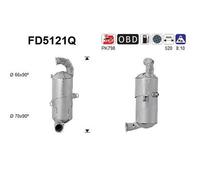 AS Filtro antiparticolato (FAP) 68 kW 92 CV per Peugeot Partner 1.6 HDi 90
