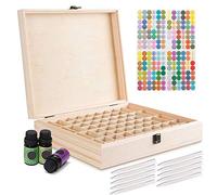 68 Slots Scatola per Oli Essenziali - Holds 5/10/15ml Bottiglie - Organizzatore in legno per Oil Aromaterapia e Oli Profumati - Ideale Contenitore Regalo per Viaggio, Stoccaggio e Visualizzazione #3
