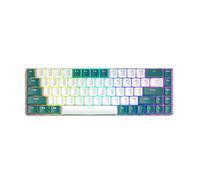 68 tasti tastiere da gioco meccaniche cablate con retroilluminazione RGB, mini portatile 60% tastiera da gioco meccanica per computer portatile Gamer (Aqua Edition Red Switch)