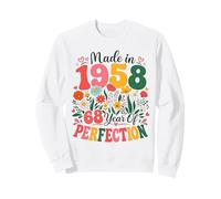 68 Year Old Made in 1958 Retro Floral 68th Birthday Women Felpa
