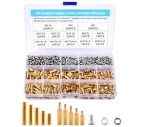 680 Pezzi M3 Ottone Maschio Femmina Esagonale Distanziale Vite Dado Filettato Pilastro PCB Scheda Madre Assortimento Kit