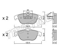 682.2 TRUSTING Kit pastiglie freno, Freno a disco per MERCEDES-BENZ