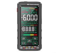 683 Multimetro digitale 6000 conteggi, touch screen, voltmetro CA/CC ricaricabile tramite USB, con torcia NCV Live Wire Detection per elettricisti, test di riparazione automatica domestica (nero)