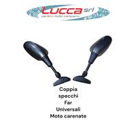 6839 + 6840 Coppia Specchi Far Carbonio Universali Moto Carenate