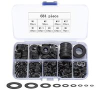 684 Pz Kit Rondelle, Rondelle Alzaporta, Rondelle Piatte, Rondella Metallo, Rondella di Rotonda Distanziatore per Riparazioni in Fabbrica Cucine Negozi, M2 M2.5 M3 M4 M5 M6 M8 M10 M12