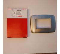 685636 LEGRAND PLACCA VELA VT ALLUMINIO 3M COLORE METAL SATINATO