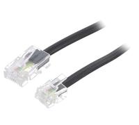 68579 Cavo: spina RJ11 piatta per telefono, spina RJ45 15 m nero Goobay