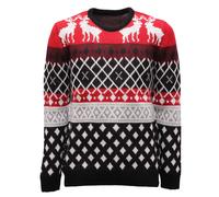 6881AG maglione uomo NO BRAND off white/black/red sweater man