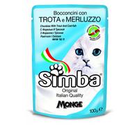 688864 Q.TA' 24 CIBO GATTO MONGE SIMBA 100 G TROTA E MERLUZZO