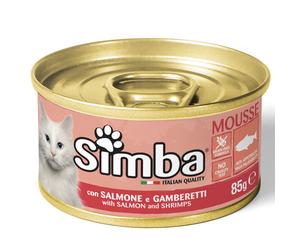 688869 Q.TA' 24 CIBO GATTO MONGE SIMBA 85 G SALMONE E GAMBERETTI