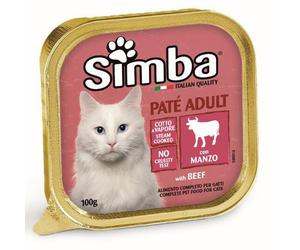 688872 Q.TA' 32 CIBO GATTO MONGE SIMBA 100 G PATE VSC MANZO