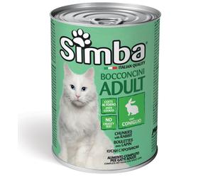688878 Q.TA' 24 CIBO GATTO MONGE SIMBA 415 G BOCCONCINI CONIGLIO