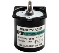 68KTYZ Motore sincrono AC 220V 2.5RPM CW / CCW Direzione controllabile 28W Miniatura bassa velocità (110 rpm)