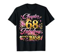 68th Birthday Queen Chapter 68 Fabulous Since 1958 Women Maglietta