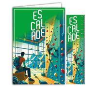 69-1015 - Carta da arrampicata sportiva con busta, 12 x 17,5 cm, per sport scalatore scalatore campione, velocità o blocco e difficoltà, collezione Passione Sport dei Giochi Olimpici - Made in France