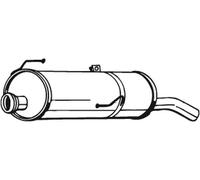 69 CV SILENZIATORE POSTERIORE PER PEUGEOT 206 Van 1.9 D KW 51 CV 69