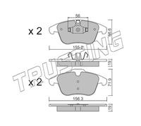 691.4 TRUSTING Kit pastiglie freno, Freno a disco per JAGUAR,MG