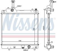 69401 NISSENS Radiatore, Raffreddamento motore per NISSAN,SUZUKI