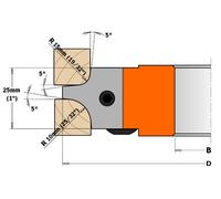 695.003 CMT 695.003 - COPPIE DI COLTELLI PER TESTE CON MULTIRAGGIO CONCAVO