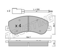 696.0 TRUSTING Kit pastiglie freno, Freno a disco per FORD,FORD (JMC)