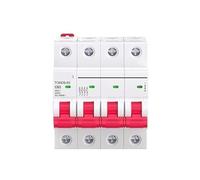 6A-63A 220V 380V Single Phase/Three Phase 6kA 1P 2P 3P 4P Miniature Circuit Breaker(2,C6A)
