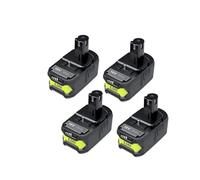 6Ah, Compatibile Con RYOBI, Batteria 18V P108, Batteria 18V One+ Plus, Utensili Elettrici Agli Ioni Di Litio Da 18 Volt P104 P107 RB18L50 RB18L20 P108(4 battery)