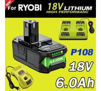 6Ah Per RYOBI 18V Batteria P108 18V One + Plus Batteria 18 Volt Li-Ion Utensili Elettrici P104 P107 RB18L50 RB18L20 P108