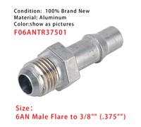 6AN Male Flare to 3/8" (.375") Transmission Cooler Quick Disconnect Adapter T0