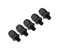 6AN to 1/8 NPT Adapter Fitting 5 - Pack | Aluminum Alloy Swivel Connector for Fuel Lines/Oil Systems/Water Pumps | AN Female to NPT Male Thread Adapter