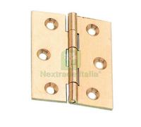 6BLISTER BL CERNIERE FRESATE PIANE IN OTTONE PROFILATO GR.60X50 (PZ.2):