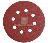 6CF DISCO ABRASIVO FIBRATO VELCRATO 8 FORI IMPERIAL MM 125X22,2 GRANA 240 CF=PZ: