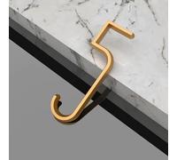 6CM Numeri Di Casa Autoadesivi Personalizzati Per Fuori, Segni Di Indirizzo | Decorazioni Della Cassetta Postale Dorata All'aperto, Per Il Mattone 3d Wall Decal, Per La Porta Della Cassetta Postale(5)