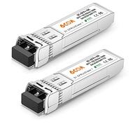 6COM 2Pack 10GBase-SR SFP+ ricetrasmettitore, 10G 850nm LC Multi Module, fino a 300M Compatibile con Cisco SFP-10G-SR, Meraki, Ubiquiti UF-MM-10G, Mikrotik, Netgear, D-Link, Supermicro, TP-Link