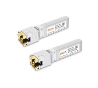 6COM Confezione da 2 ricetrasmettitori SFP+ da 1,25G/2,5G/5G/10GBase-T SFP+ a modulo in rame RJ45, compatibile per Cisco SFP-10G-T-S, Ubiquiti UF-RJ45-10G, Fortinet, Netgear,Mikrotik, TP-Link