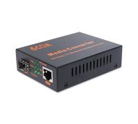 6COM GIGA - Convertitore multimediale in fibra da 10G SFP a RJ45, 1 slot RJ45 per negoziazione automatica da 1000 M/2,5 G/5G/10GBase-T a 1 slot SFP+ 10GBase-X, supporto ricetrasmettitore 10GBase-SR/LR