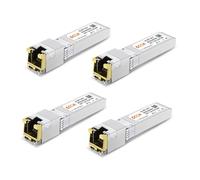 6COMGIGA 4 moduli in rame 10G SFP+ RJ45, ricetrasmettitore 10GBase-T SFP+ a RJ45, CAT6A/CAT7, 30 m, hot-swappable, compatibile con Cisco SFP-10G-T-S/Ubiquiti UF-RJ45-10G/MikroTik S+RJ10/D-Link