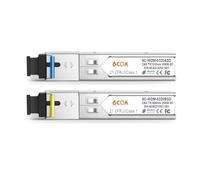 6COMGIGA Una coppia di 2.5G SFP SC Connector Bidi ricetrasmettitore, 1310nm/1550nm SMF ricetrasmettitore, fino a 20km, compatibile con Cisco, Ubiquiti, D-Link e altri interruttori aperti