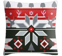 6CT Kit Mezzo Punto Ricamo Cuscino Con Motivo Etnico Davanti A Cuscino Spesso Punto Croce Kit Ricamo A Punto Croce Kit Cuscino Per Arredamento Casa 43x43cm