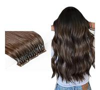 6D seconda generazione pezzo di capelli 6D macchina rapida e senza soluzione di continuità estensioni dei capelli naturali possono permanente e tingere i capelli senza, 10Rows,22inch