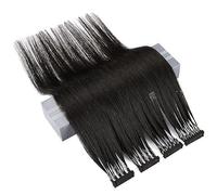 6D Seconda Generazione Pezzo Di Capelli 6D Macchina Rapida E Senza Soluzione Di Continuità Estensioni Dei Capelli Naturali Possono Permanente E Tingere I Capelli, 10 Righe,Nero,14inch