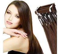 ,6d2 brown,22in,Ciocche Di Capelli 6d Di Seconda Generazione "no-Trace" per La Cura Dei Capelli, Capelli Veri, Senza Grovigli, Design a 5 Ciocche per Fila