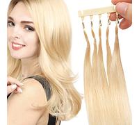 ,6d2 gold,14in,Ciocche Di Capelli 6d Di Seconda Generazione "no-Trace" per La Cura Dei Capelli, Capelli Veri, Senza Grovigli, Design a 5 Ciocche per Fila