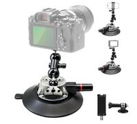 6''DSLR Fotocamere Auto Ventosa Supporto-110lb/50kg Resistente Parabrezza Supporto compatibile con Insta360 X5-X,Osmo Nano 360 Magic Arm,1/4"&3/8"Vite per Film Realizzazione,Vlogging,d'azione Video